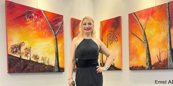 Ressam Emel Akbulut’tan ArtAnkara’da katmanlı boya çalışması