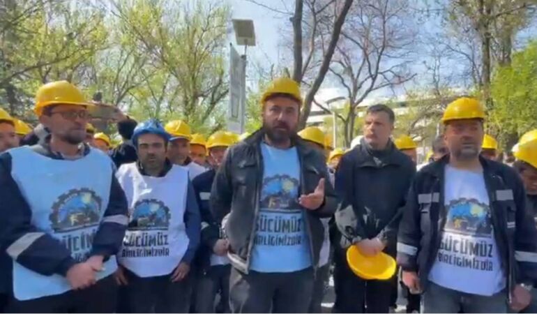 Ankara’da Doruk Madencilik işçileri direnişe devam kararı: ‘Alacaklarımızın tamamı yatana kadar…’