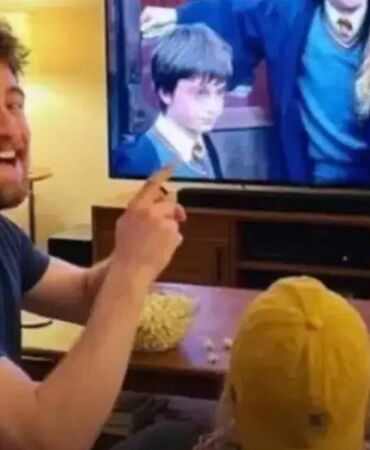 Daniel Radcliffe oğluyla Harry Potter izledi