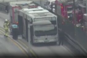 metrobüs yangın