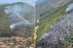 Balıkesir'de orman yangını! havadan ve karadan müdahale sürüyor