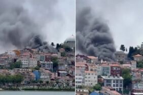 İstanbul'da motosiklet tamirhanesinde yangın Alevler yan binaya sıçradı
