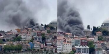 İstanbul'da motosiklet tamirhanesinde yangın Alevler yan binaya sıçradı