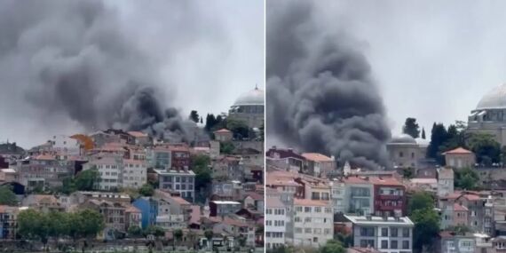 İstanbul’da motosiklet tamirhanesinde yangın: Alevler yan binaya sıçradı