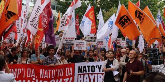 Zirve öncesi yurttaşlar sokağa çıktı: ‘NATO’dan çıkılsın, üsler kapatılsın, gözaltılar serbest bırakılsın’