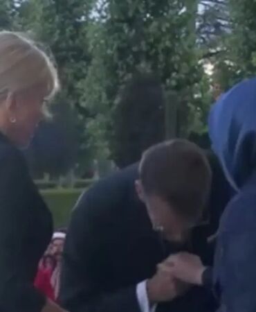 Emine Erdoğan ile Macron arasında dikkat çeken an Karşılama görüntüleri gündem oldu