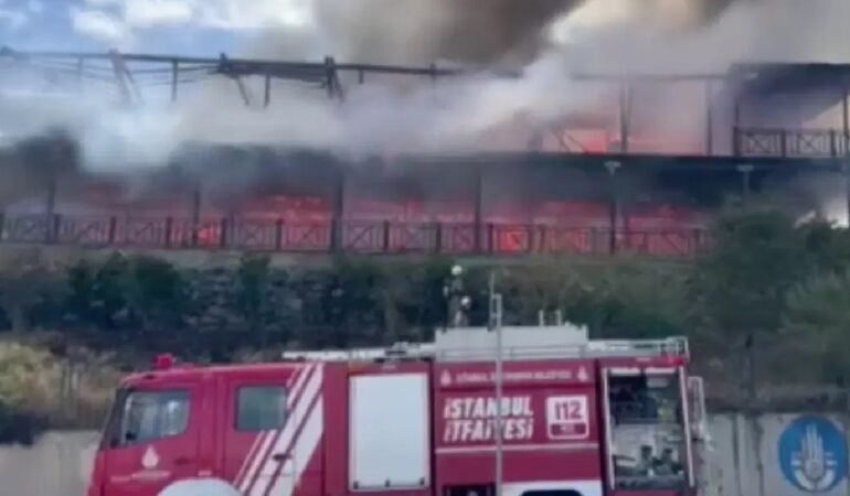 İstanbul’da 2 katlı restoranda korkutan yangın