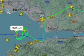 İstanbul’da şiddetli fırtına Uçaklar havada tur atmak zorunda kaldı