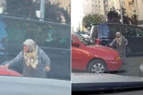 Park yeri tartışması büyüdü Yaşlı kadın direndi, sürücü uzaklaştı