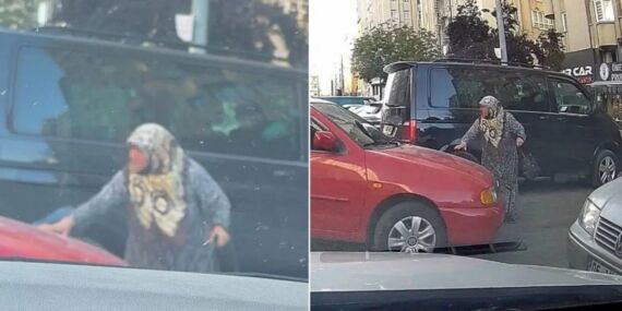 Park yeri tartışması büyüdü: Yaşlı kadın direndi, sürücü uzaklaştı