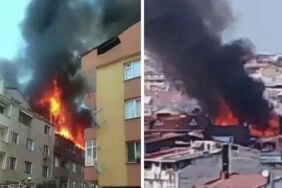 İstanbul’da korkutan yangın Gaziosmanpaşa’da alevler apartmana sıçradı