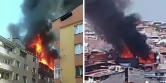 İstanbul’da korkutan yangın: Gaziosmanpaşa’da alevler apartmana sıçradı